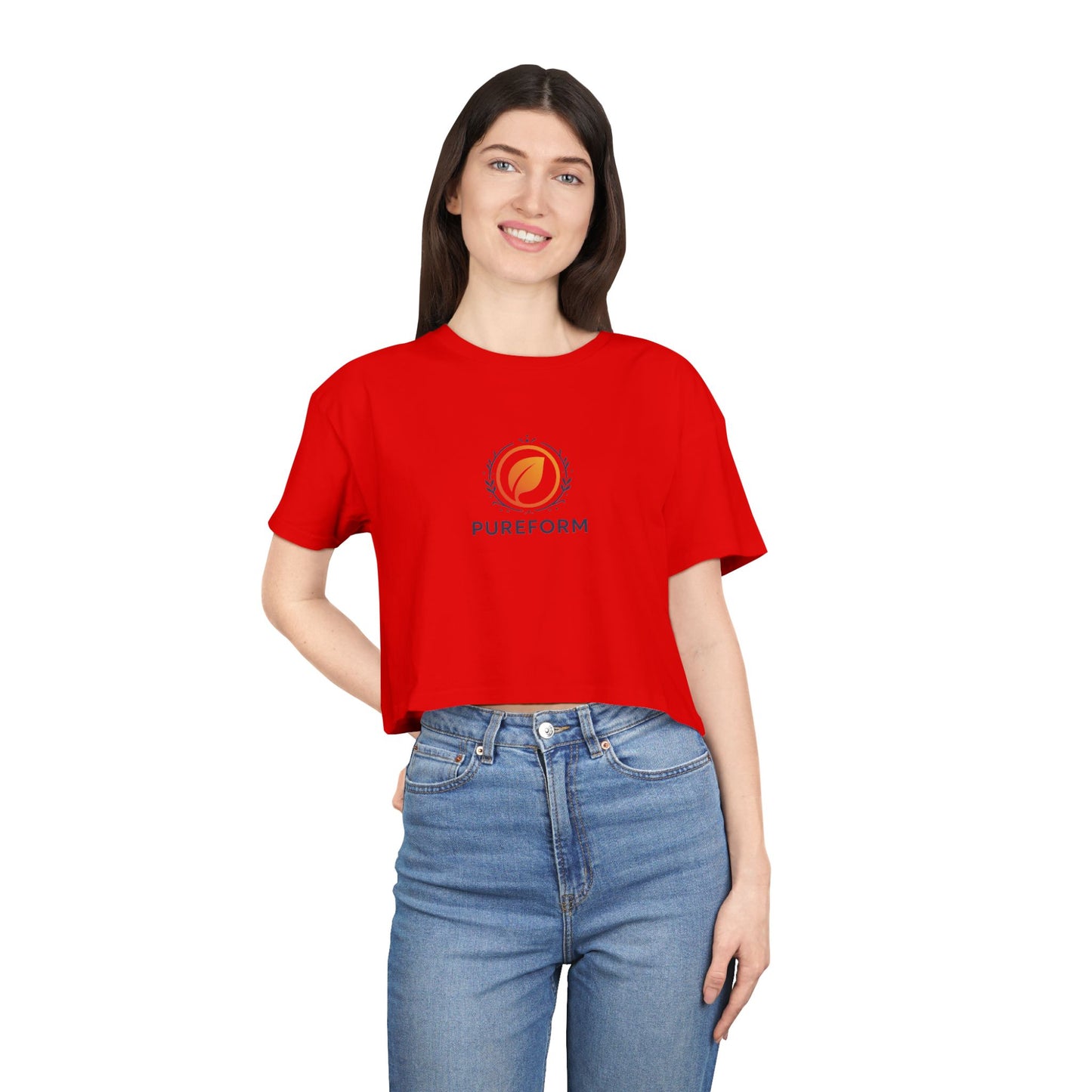 ''PureForm'' Women's Crop Tee - Stylish and Comfortable Activewear for Everyday