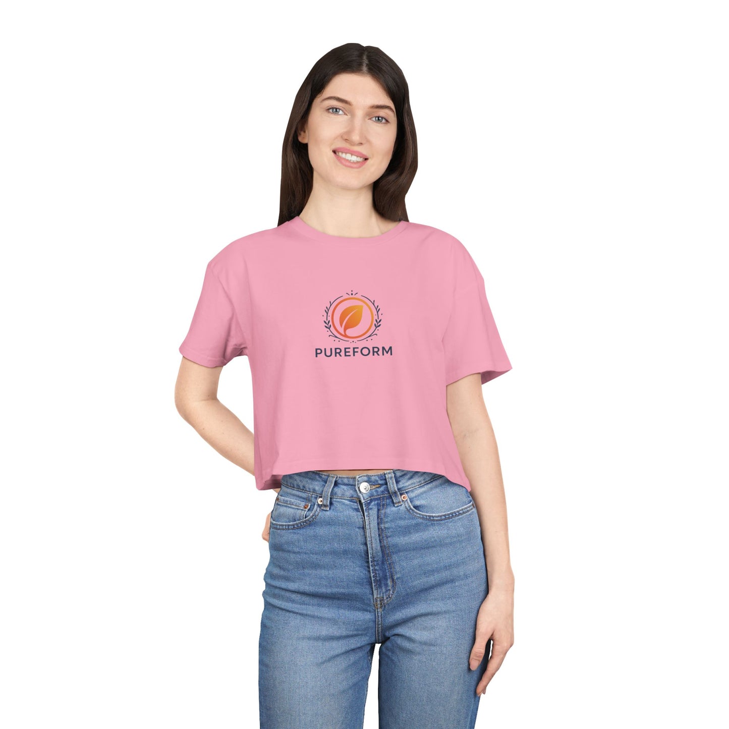 ''PureForm'' Women's Crop Tee - Stylish and Comfortable Activewear for Everyday