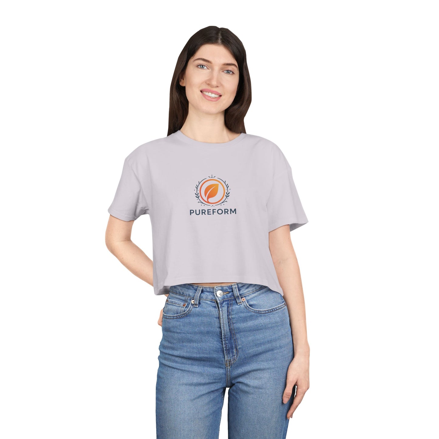 ''PureForm'' Women's Crop Tee - Stylish and Comfortable Activewear for Everyday