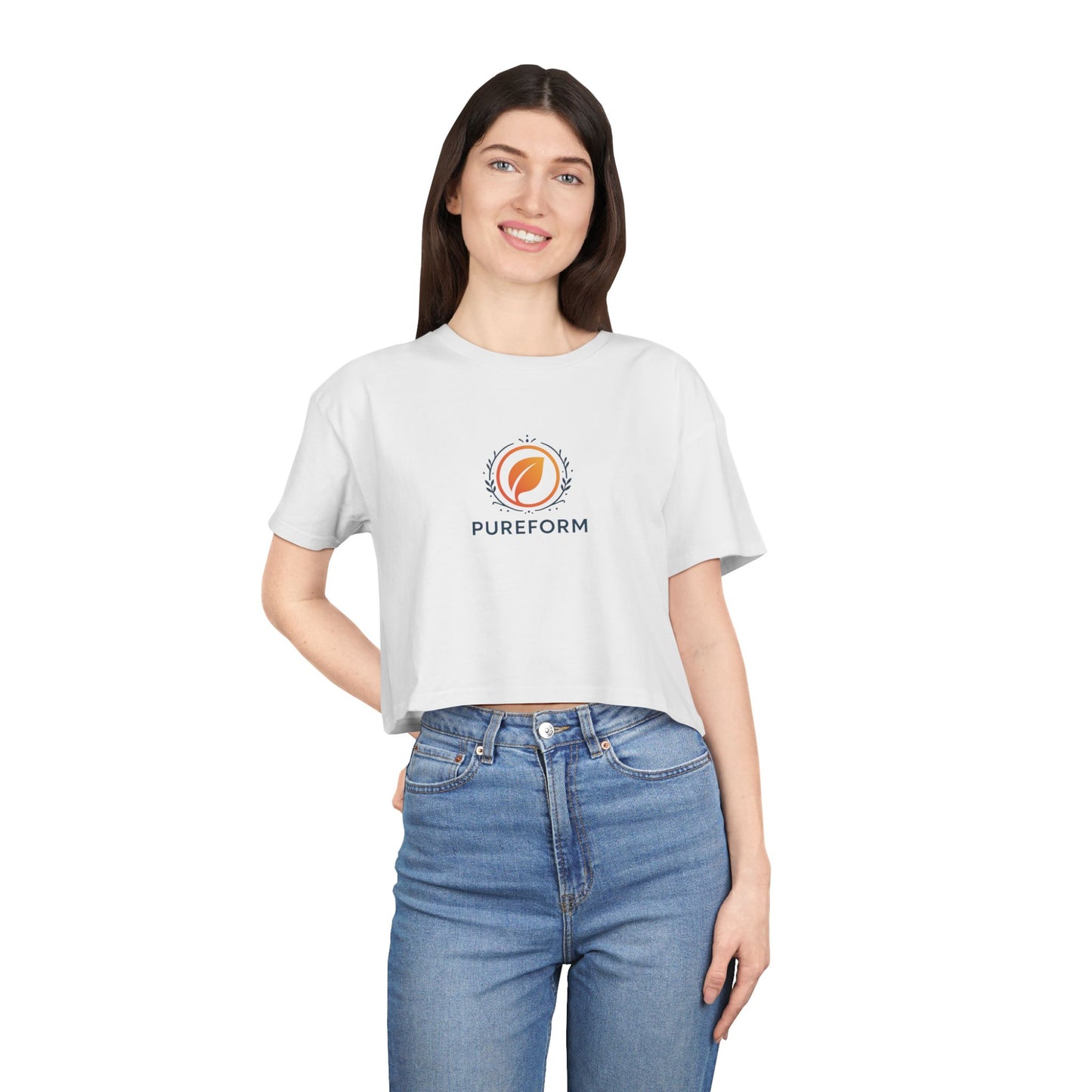 ''PureForm'' Women's Crop Tee - Stylish and Comfortable Activewear for Everyday
