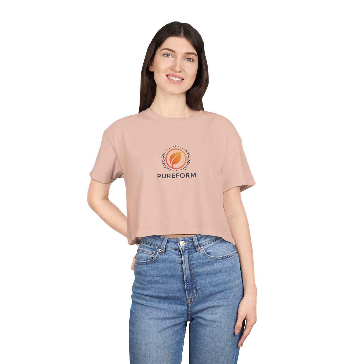 ''PureForm'' Women's Crop Tee - Stylish and Comfortable Activewear for Everyday