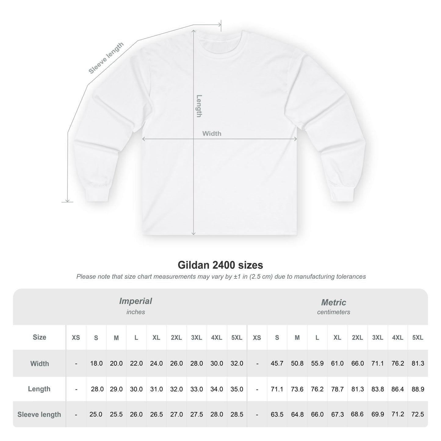 Pureform Unisex Long Sleeve Tee
